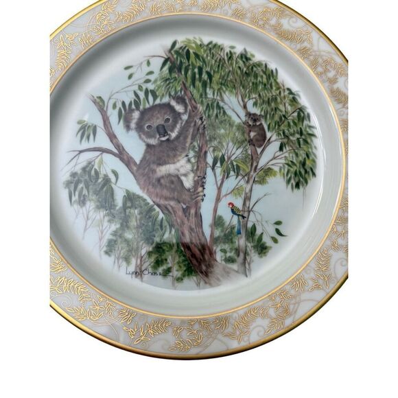 LENOX Nature’s Nursery Koalas Collectors Edition Plate 24K Gold Paint Limited Is - Picture 2 of 8